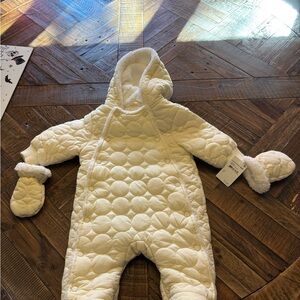 Urban Republic Quilted Cream Kids Footie